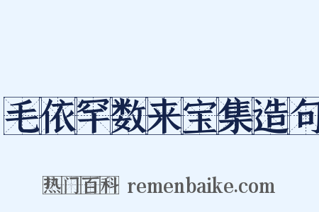 毛依罕数来宝集造句是什么意思的图片